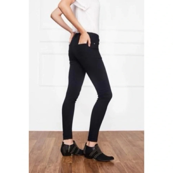 ANINE BING Christy Mid-Rise Skinny Jeans Black Y2K 2000’s Size 24 - Picture 2 of 12